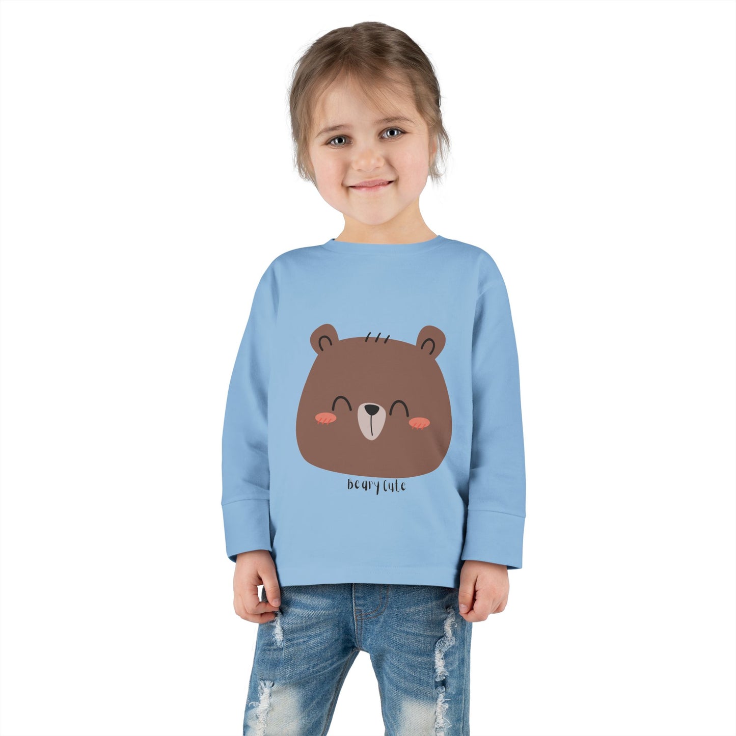 Cute Bear Toddler Long Sleeve Tee - Comfortable & Stylish for Kids - HappyMom