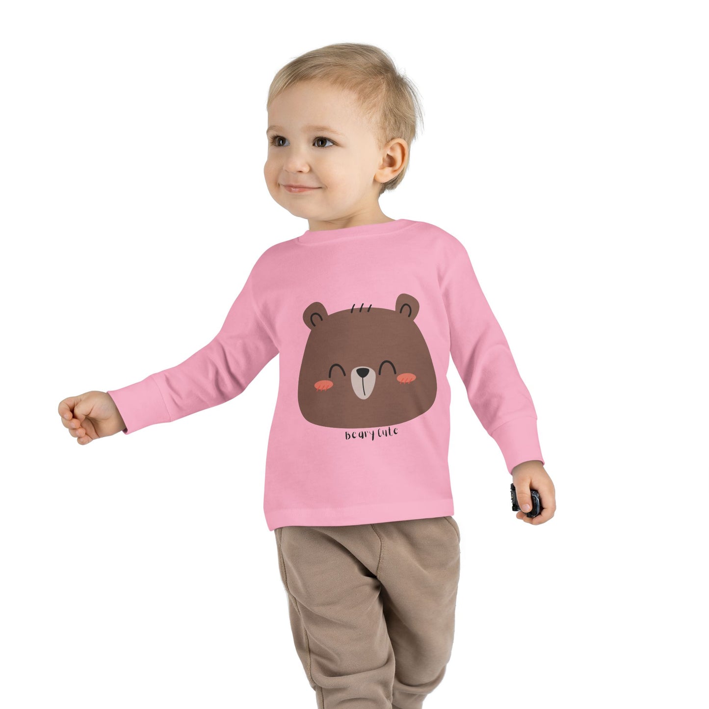 Cute Bear Toddler Long Sleeve Tee - Comfortable & Stylish for Kids - HappyMom