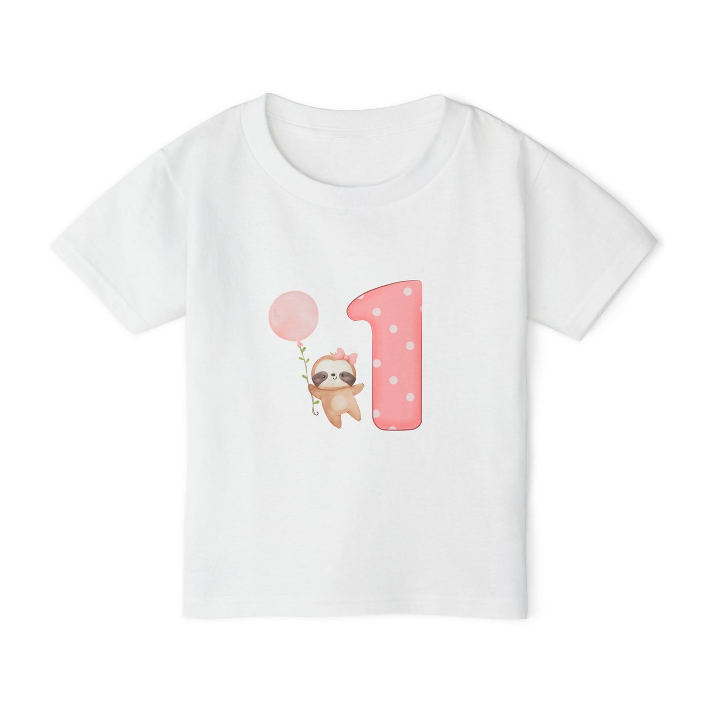 First Birthday - Baby Girl Short Sleeve Tee - HappyMom