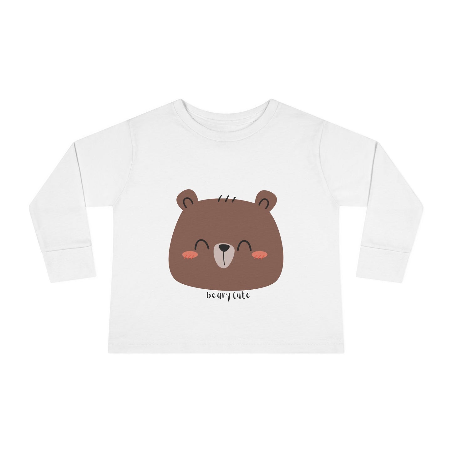 Cute Bear Toddler Long Sleeve Tee - Comfortable & Stylish for Kids - HappyMom