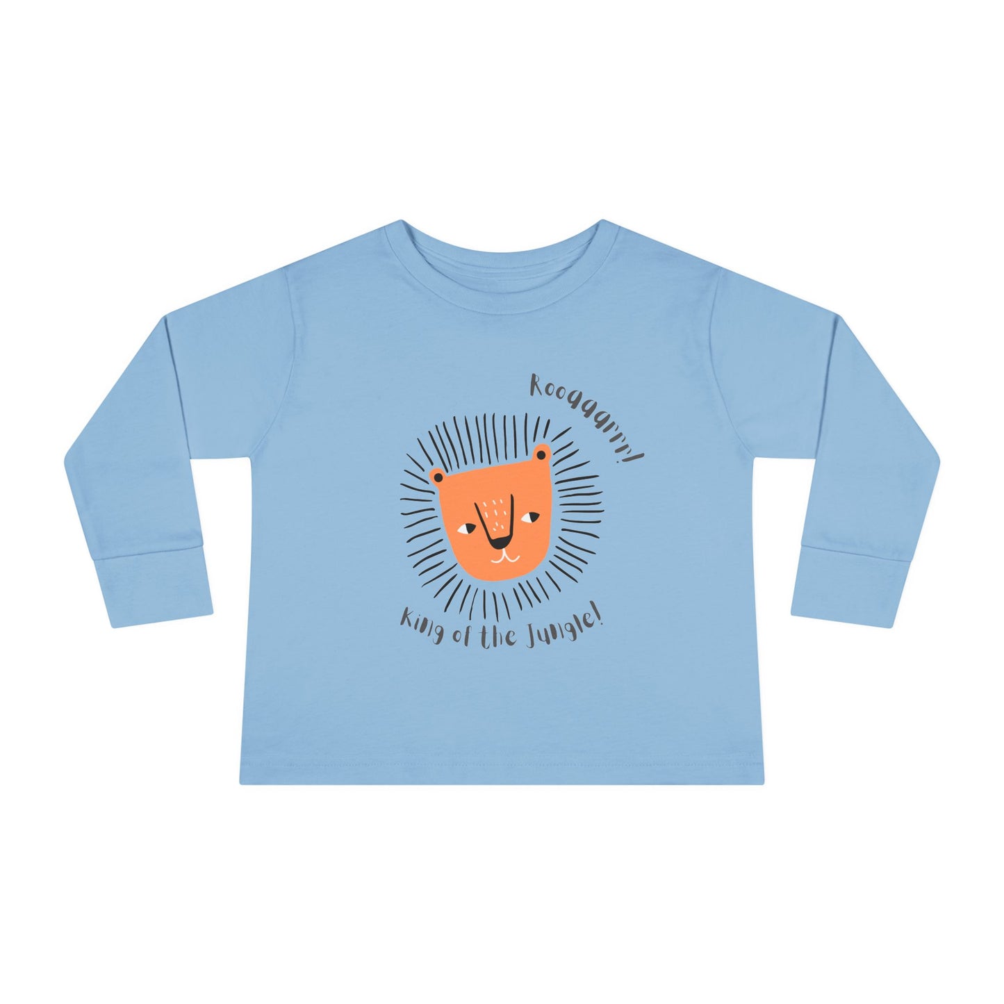 Toddler Long Sleeve Tee - "King of the Jungle" Cute Lion Design - HappyMom