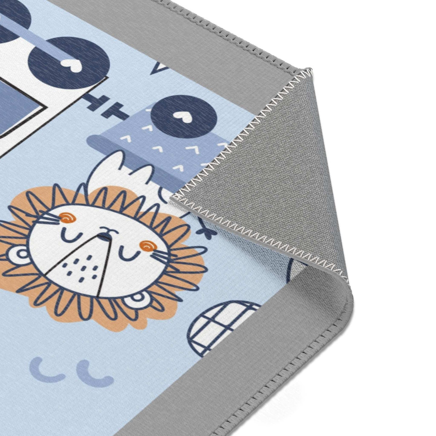 Area Rugs - Cute Zoo Animals and Train Design