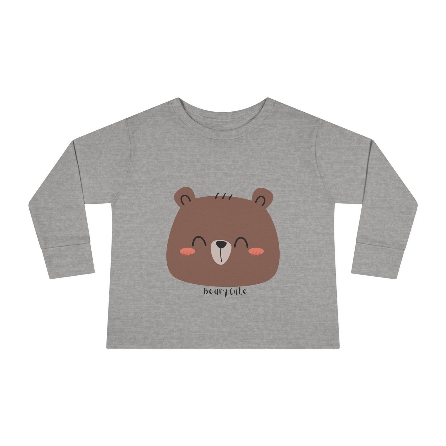 Cute Bear Toddler Long Sleeve Tee - Comfortable & Stylish for Kids - HappyMom