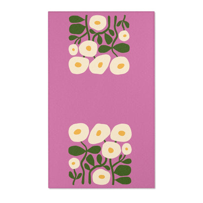 Area Rug - Vibrant Pink Flower Design for Baby Room Decor