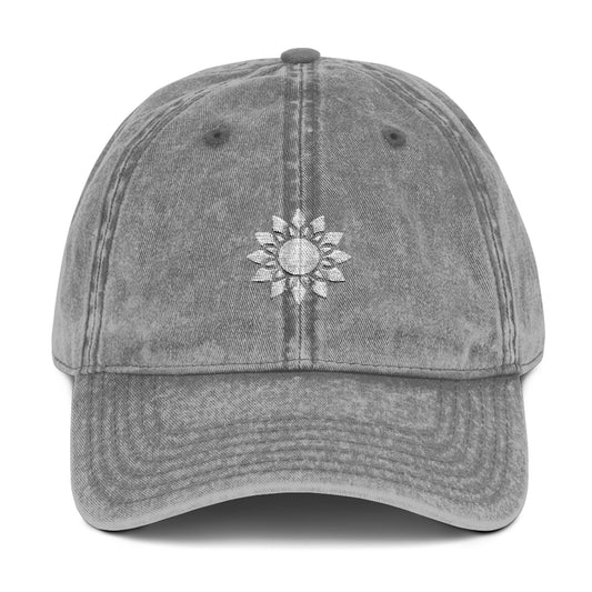 Happymom Vintage Embroidered Sunflower Cap - Relaxed Fit Baseball Hat