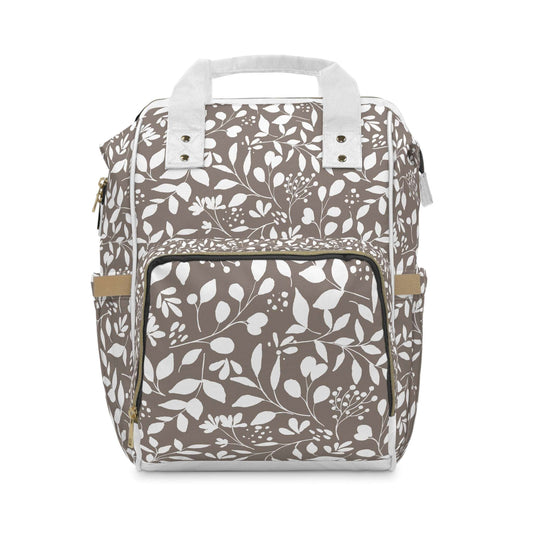 Stylish Floral Multifunctional Diaper Backpack - Perfect for Moms on the Go