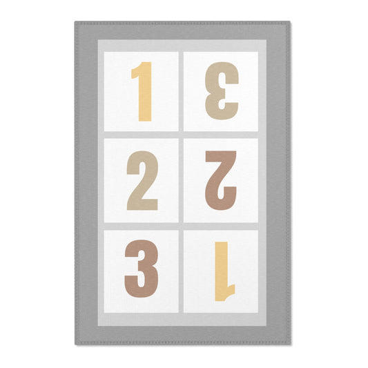 Chic Numeric Area Rug – Modern Geometric Design - HappyMom