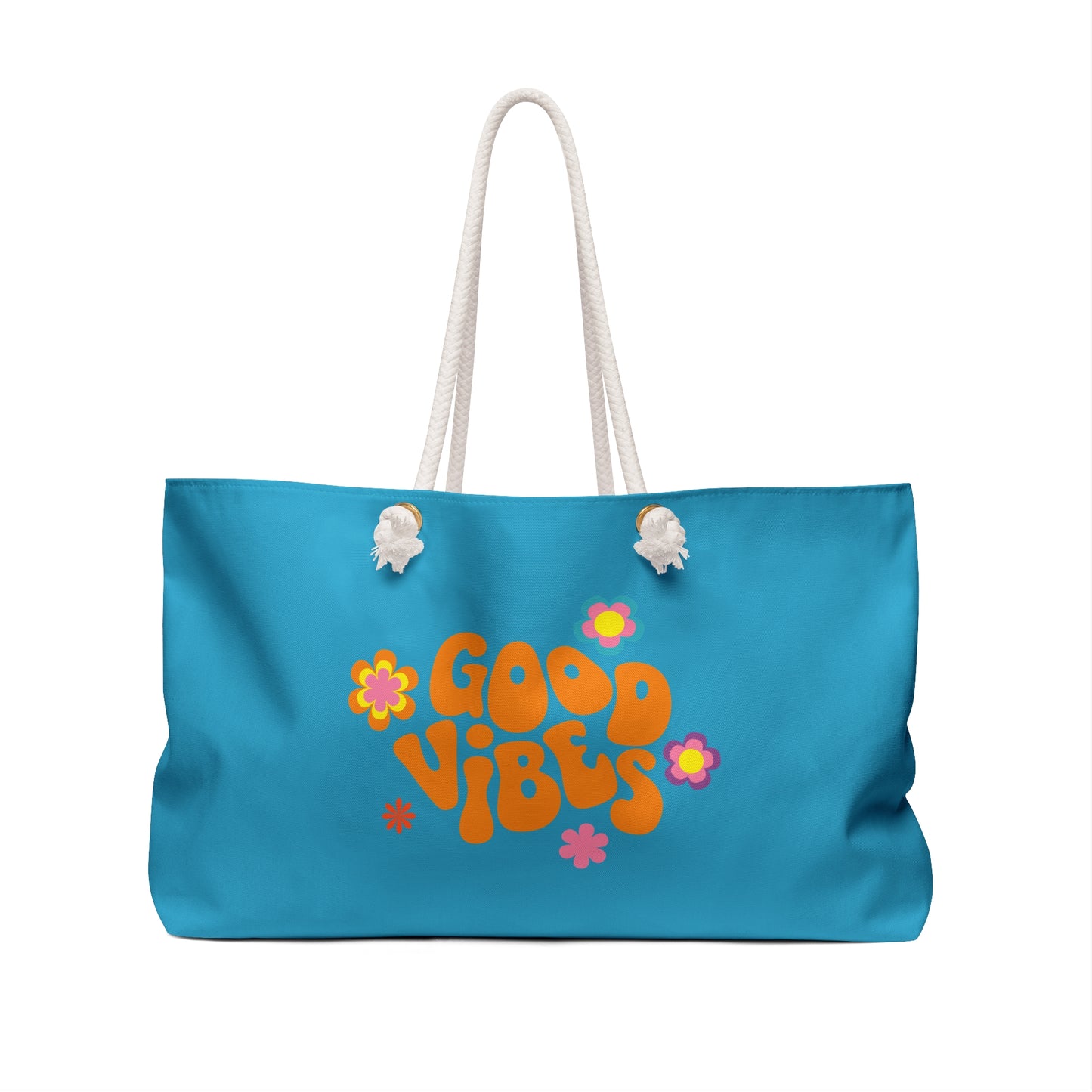 Good Vibes Weekender Bag - Colorful Tote for Travel & Leisure