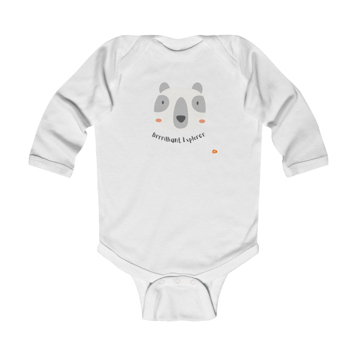 Adorable Infant Long Sleeve Bodysuit - "Born to Explore" - HappyMom