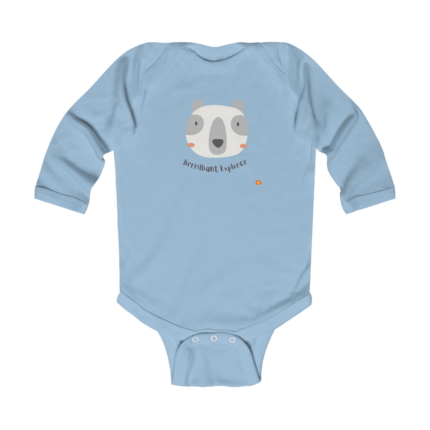 Adorable Infant Long Sleeve Bodysuit - "Born to Explore" - HappyMom