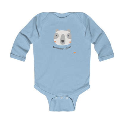 Adorable Infant Long Sleeve Bodysuit - "Born to Explore" - HappyMom