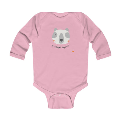 Adorable Infant Long Sleeve Bodysuit - "Born to Explore" - HappyMom