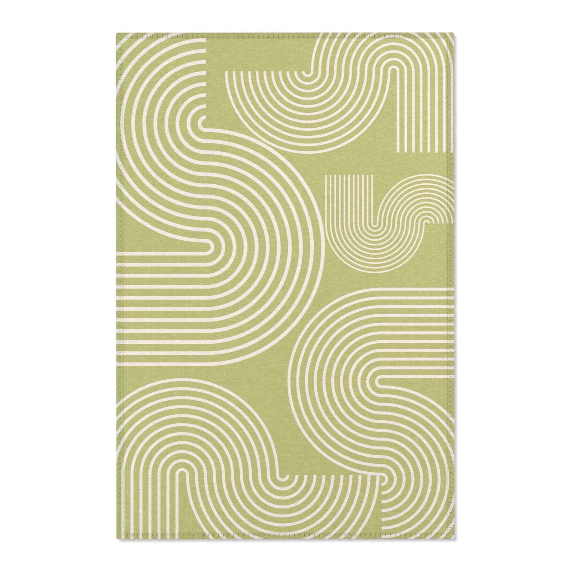 Play Area Rugs - Green Lines - Toddler Room Decor - HappyMom