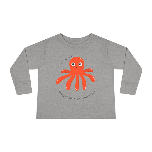 Toddler Long Sleeve Tee - Cute Octopus Design - HappyMom