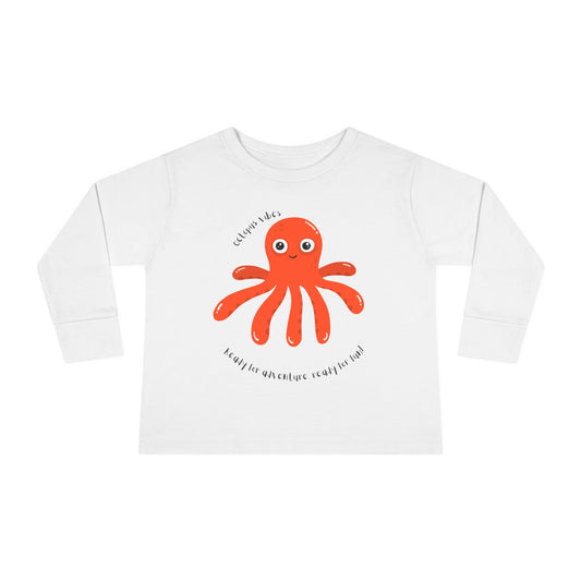 Toddler Long Sleeve Tee - Cute Octopus Design - HappyMom