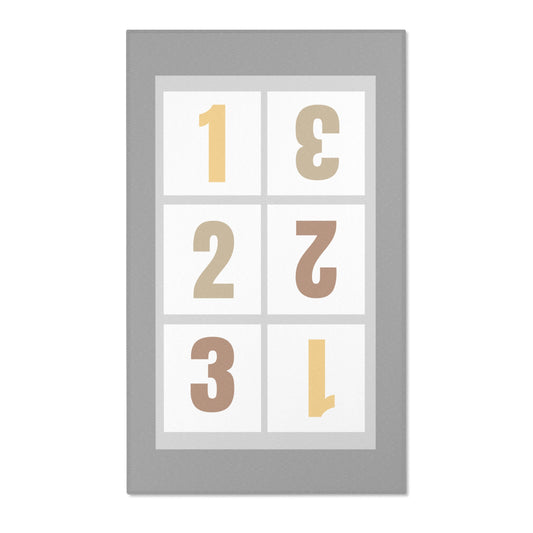 Chic Numeric Area Rug – Modern Geometric Design - HappyMom