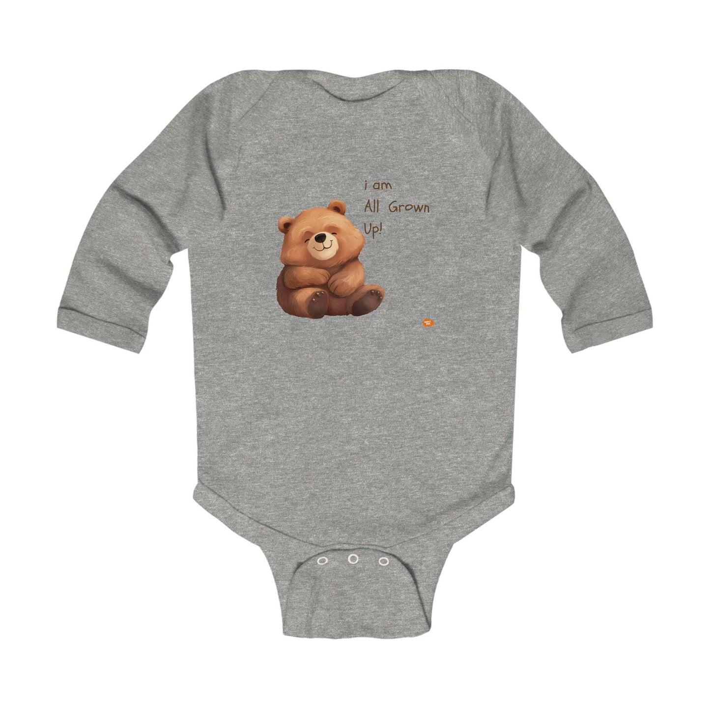 Cute Infant Long Sleeve Bodysuit - 'I Am All Grown Up!'
