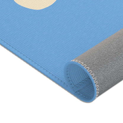 Blue Flowers Area Rug for Baby Room Decor