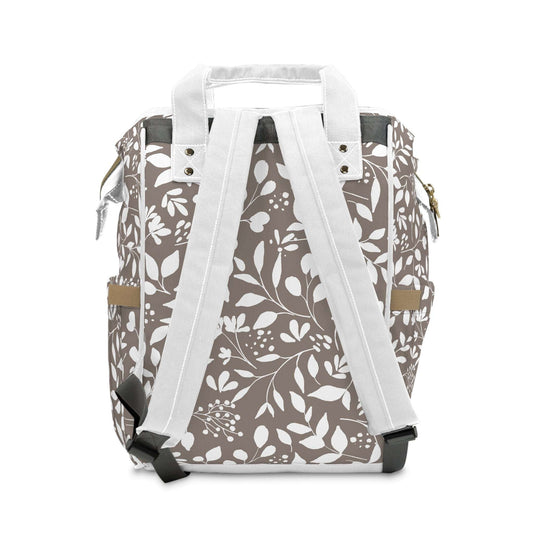 Stylish Floral Multifunctional Diaper Backpack - Perfect for Moms on the Go