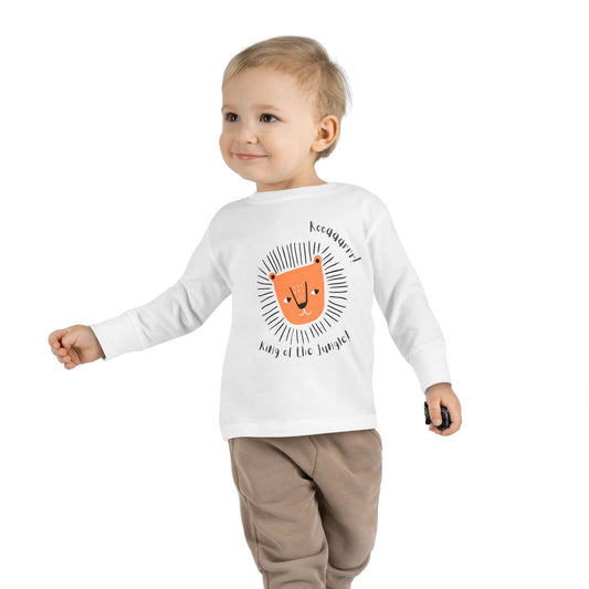 Toddler Long Sleeve Tee - "King of the Jungle" Cute Lion Design - HappyMom