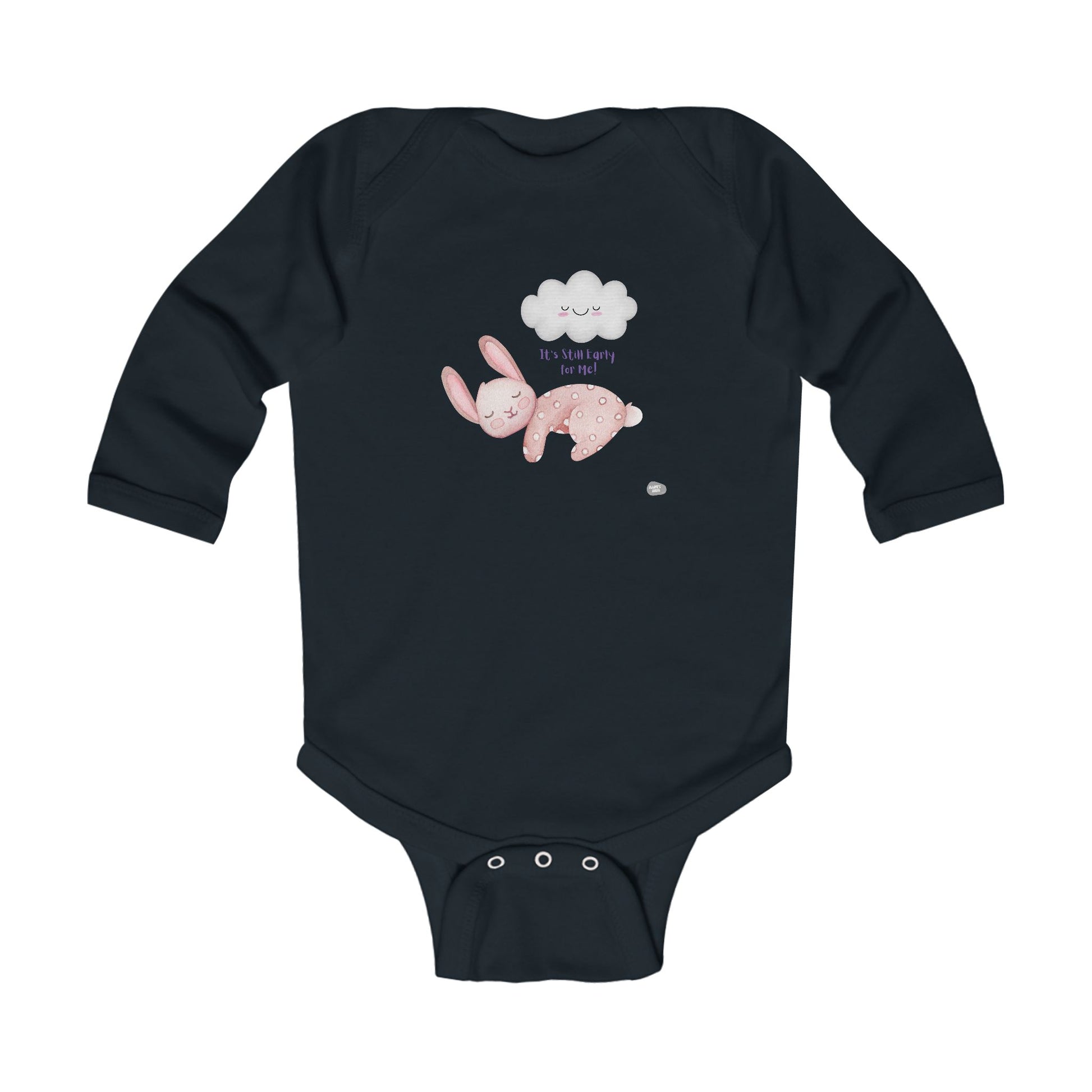 Adorable Infant Long Sleeve Bodysuit with Bunny Design - Perfect Baby Gift - HappyMom