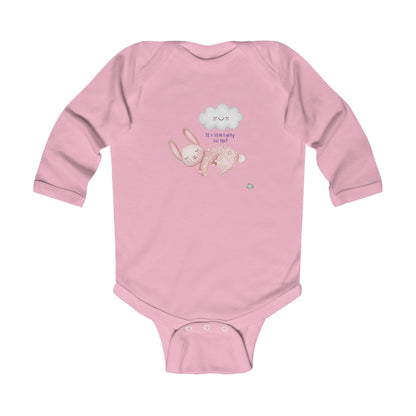 Adorable Infant Long Sleeve Bodysuit with Bunny Design - Perfect Baby Gift - HappyMom