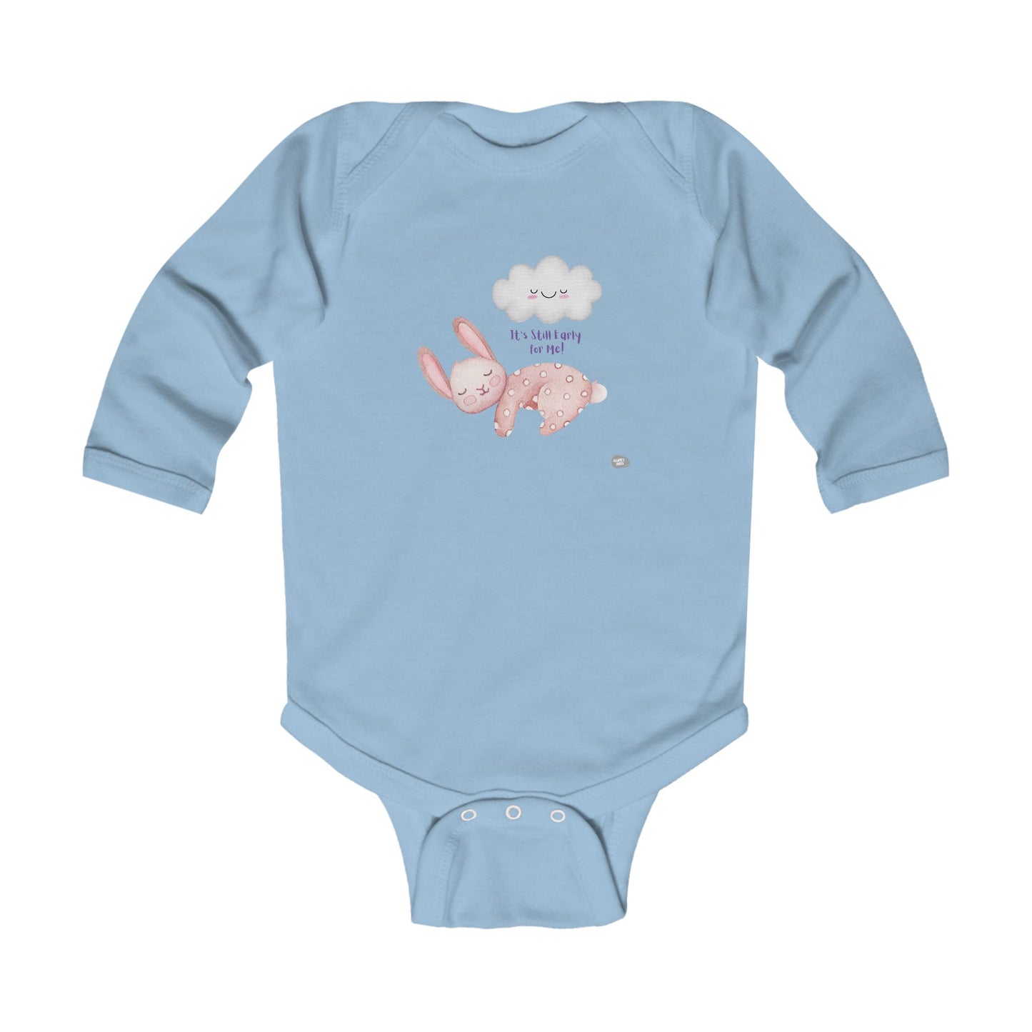 Adorable Infant Long Sleeve Bodysuit with Bunny Design - Perfect Baby Gift - HappyMom