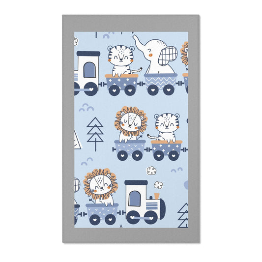 Area Rugs - Cute Zoo Animals and Train Design
