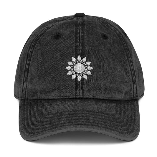 Happymom Vintage Embroidered Sunflower Cap - Relaxed Fit Baseball Hat